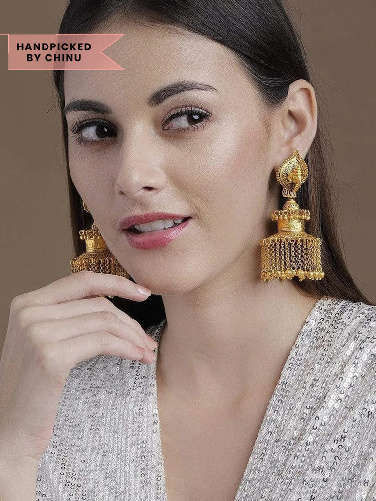 Buy Mia By Tanishq 3.73 G 14 Karat Gold Earrings With Smokey Quartz - Earrings  Gold for Women 5417105 | Myntra